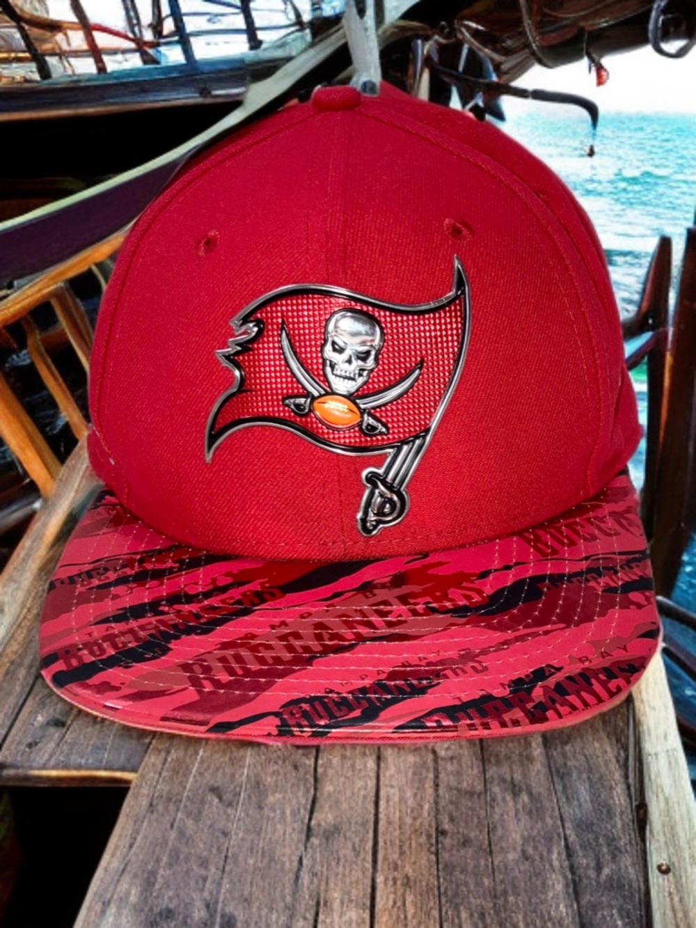 Tampa Bay Buccaneers New Era 9Fifty Color Rush Snapback Adjustable Hat Cap NWT